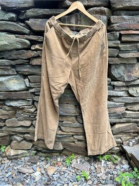 Toad&Co Wide-Leg Drawstring Pants — Tan